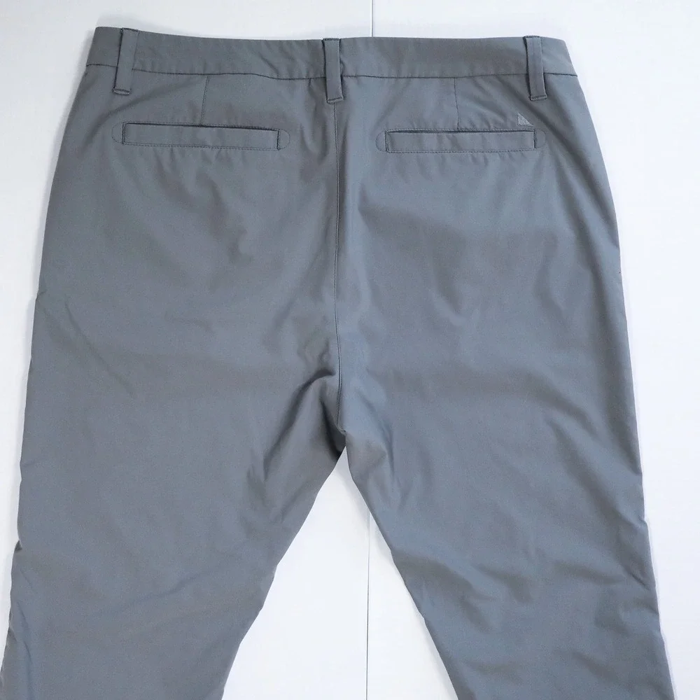 UNTUCKit Chancellor Pant Mens 36x32 Dark Grey Straight Fit Technical Trousers